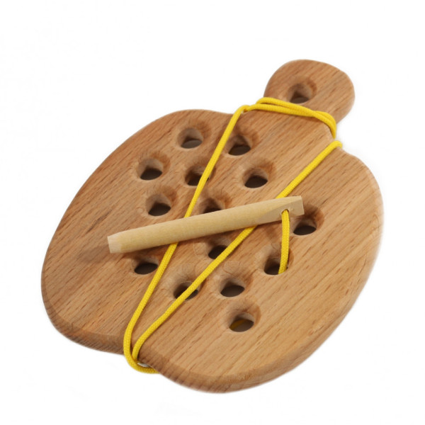 Шнурівка для розвитку моторики "Яблучко" 171974 дерев'яна