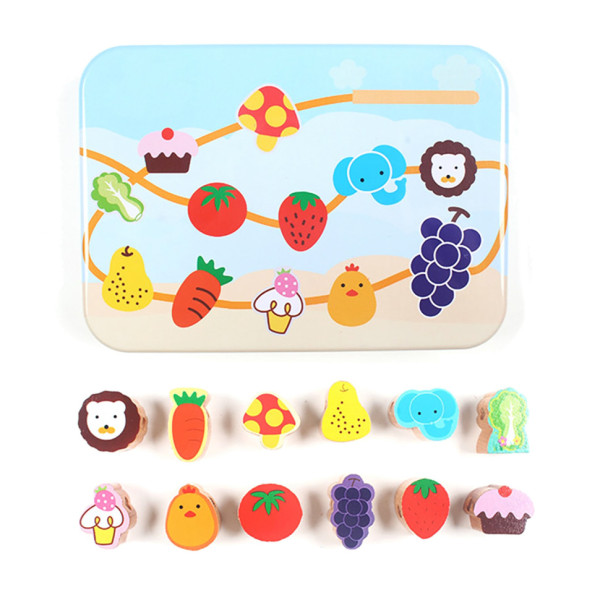 Дерев'яна іграшка Шнурівка Bambi MD 2334 в металевому пеналі