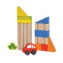 Детские деревянные Строительные блоки "Город" 900538, 18 деталей