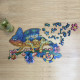 Деревянный пазл. GO Puzzle "Приключения переливающегося хамелеона" 137 дет. GO0002