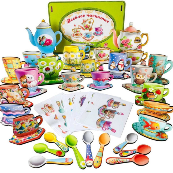 Настільна гра "Веселе чаювання" Ubumblebees (ПСД191) PSD191 дерев'яна