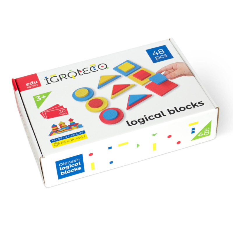 Обучающий набор "Логические блоки Дьенеша" Igroteco 900408, 48 деталей
