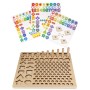 Дерев'яна іграшка 4 в1 WD2703 мозаїка, пірамідки, рибалка, цифри