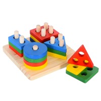 Дерев'яна іграшка Геометрика MD 2905, 16 геометричних фігур Дерев'яна іграшка Геометрика MD 2905, 16 геометричних фігур