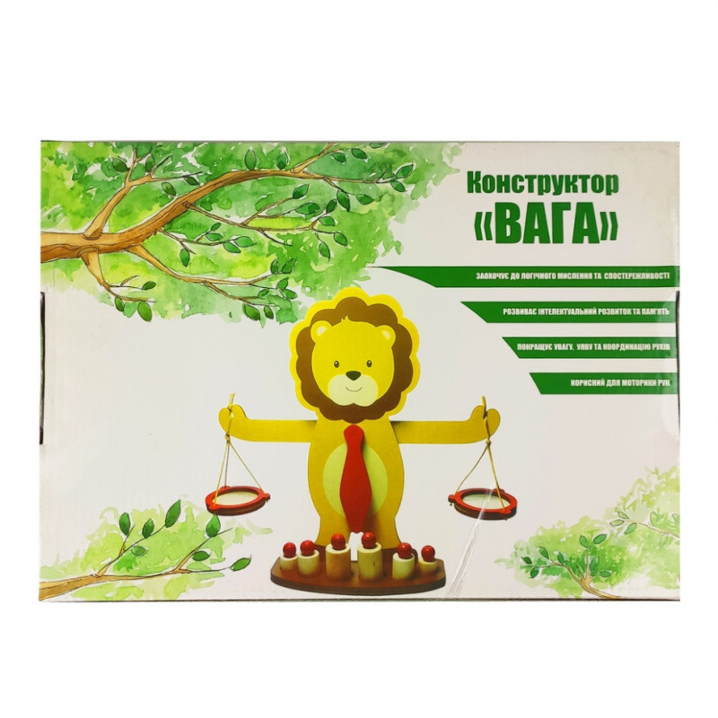 Детский конструктор "Весы Лев" 172405 деревянный
