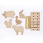 Деревянный игровой набор "Фигурки животных" Igroteco 900521, 17 деталей