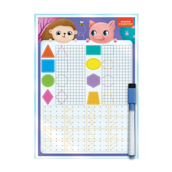 Доска-тренажер  "Фигуры и формы" Vladi Toys VT5010-27 (укр)(VT5010-27)