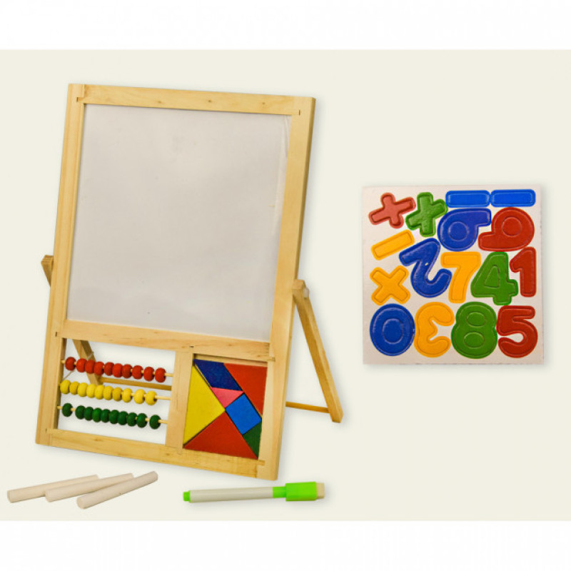 Детская развивающая доска для рисований WD59312 деревянная Детская развивающая доска для рисований WD59312 деревянная