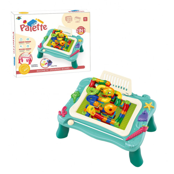 Игровой столик 669-27-28A 2в1 рисование и конструирование
