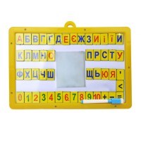 Дитяча розвиваюча дошка магнітно-маркерна (ДП-01) DP-01 з буквами і цифрами