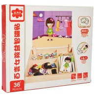 Дитяча розвиваюча іграшка Гардероб MD 1337 дерев'яна