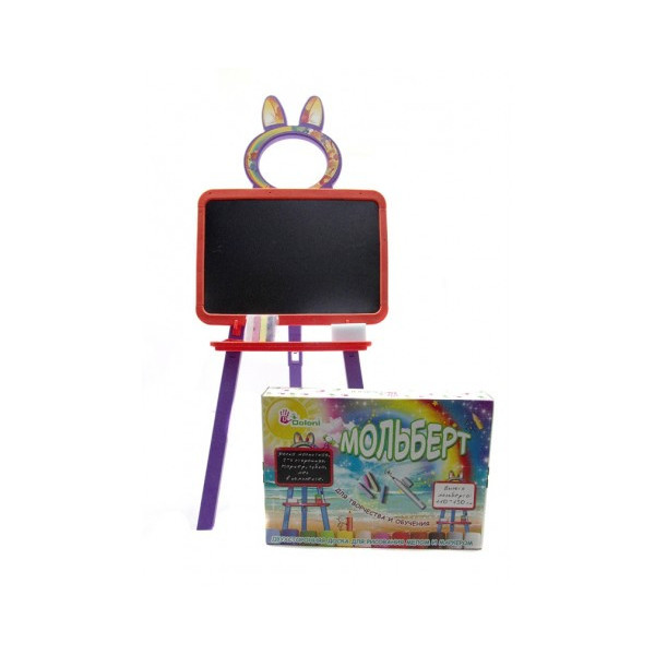 Дитяча дошка для малювання магнітна 013777/5 оранжево-фіолетова