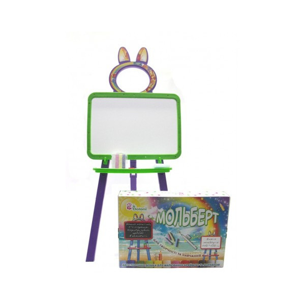 Детская доска для рисования магнитная 013777/6 салатово-фиолетовая