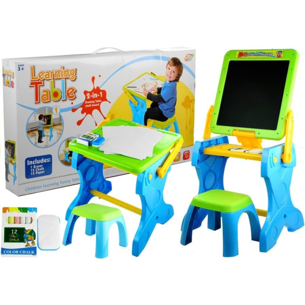 Детский мольберт/парта со стульчиком YM884(Blue) синий