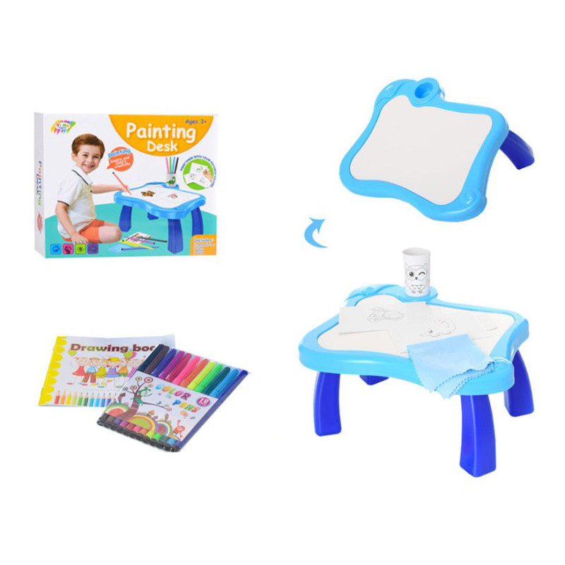 Дитячий мольберт /столик для малювання YM001-2 з фломастерами в наборі Дитячий мольберт /столик для малювання YM001-2 з фломастерами в наборі