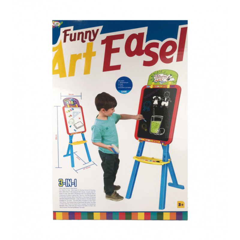 Детский развивающий мольберт на ножках YM825/6 с аксессуарами для рисования Детский развивающий мольберт на ножках YM825/6 с аксессуарами для рисования