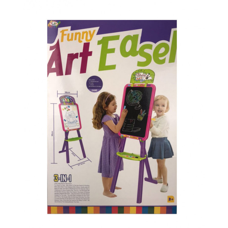 Детский развивающий мольберт на ножках YM825/6 с аксессуарами для рисования Детский развивающий мольберт на ножках YM825/6 с аксессуарами для рисования