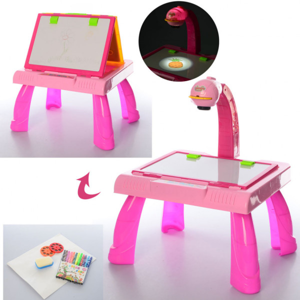 Дитячий столик /мольберт для малювання YM127 з проектором