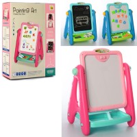 Дитячий 2-сторонній мольберт на ніжках 23188-8AB з поличкою Дитячий 2-сторонній мольберт на ніжках 23188-8AB з поличкою