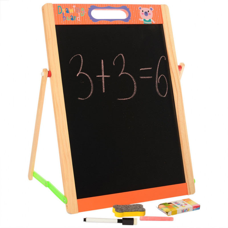 Дерев'яний мольберт з буквами і цифрами MD 2140 маркер в комплекті Дерев'яний мольберт з буквами і цифрами MD 2140 маркер в комплекті