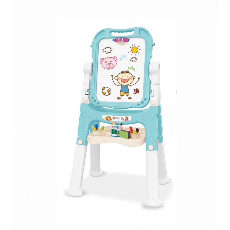 Детский двухсторонний мольберт на ножках 050 с маркером и мелом Детский двухсторонний мольберт на ножках 050 с маркером и мелом