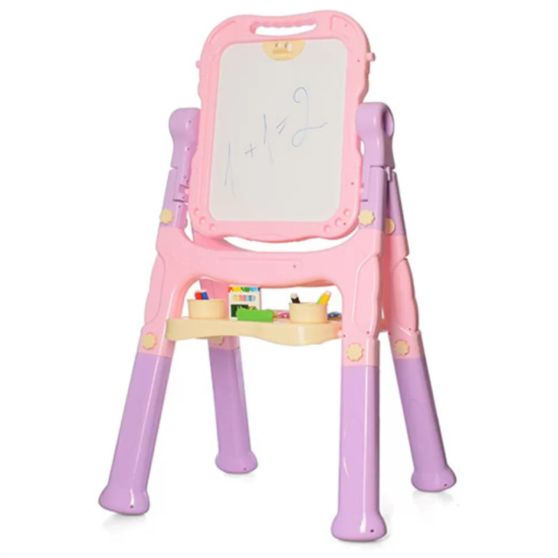 Детский двухсторонний мольберт на ножках 050 с маркером и мелом Детский двухсторонний мольберт на ножках 050 с маркером и мелом