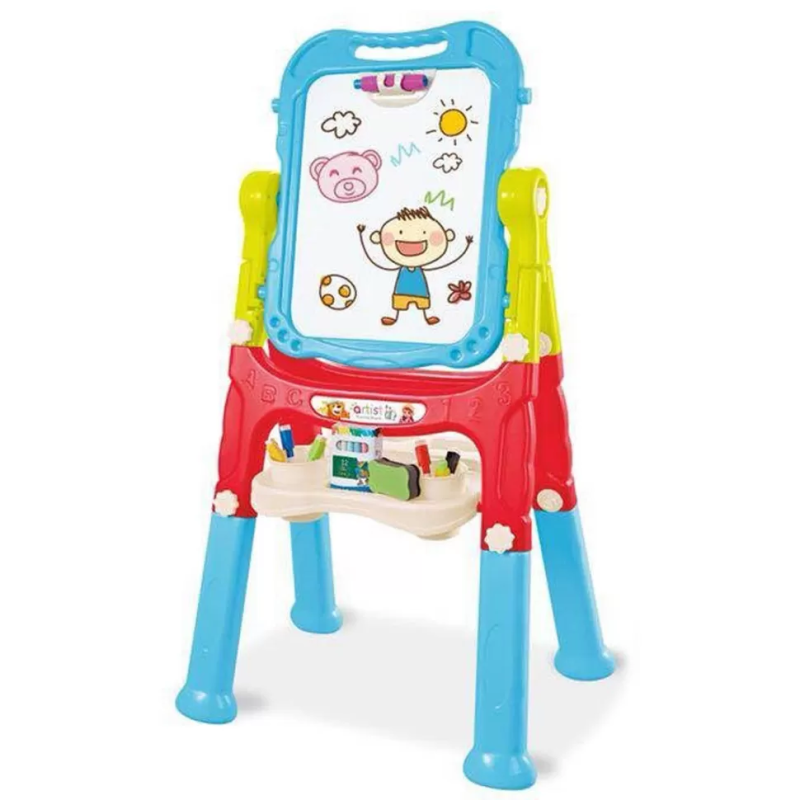 Детский двухсторонний мольберт на ножках 050 с маркером и мелом Детский двухсторонний мольберт на ножках 050 с маркером и мелом