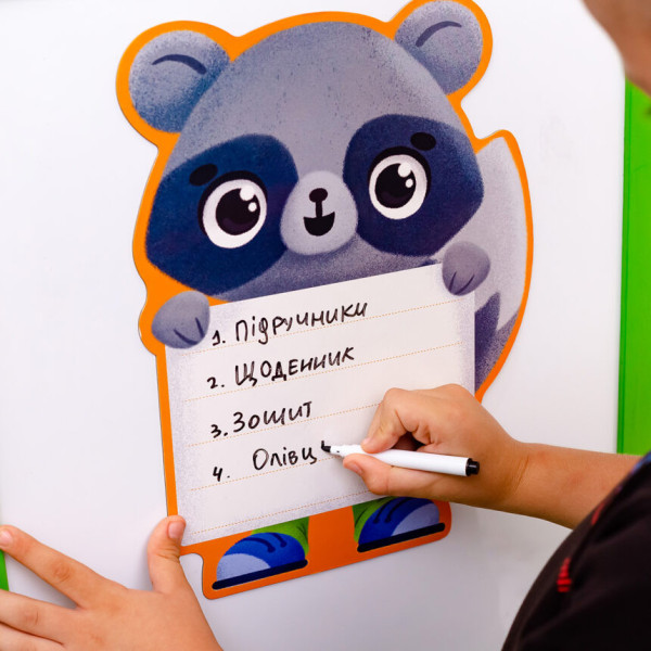 Магнитная доска "Енот" с маркером Vladi Toys VT3601-20 (укр.)