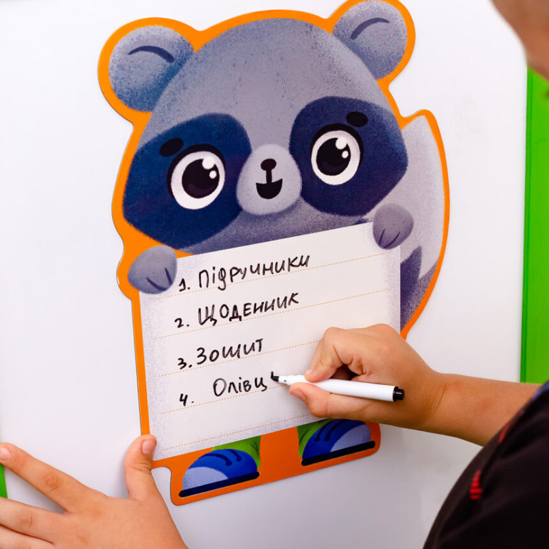 Магнітна дошка "Єнот" з маркером Vladi Toys VT3601-20 (укр.)