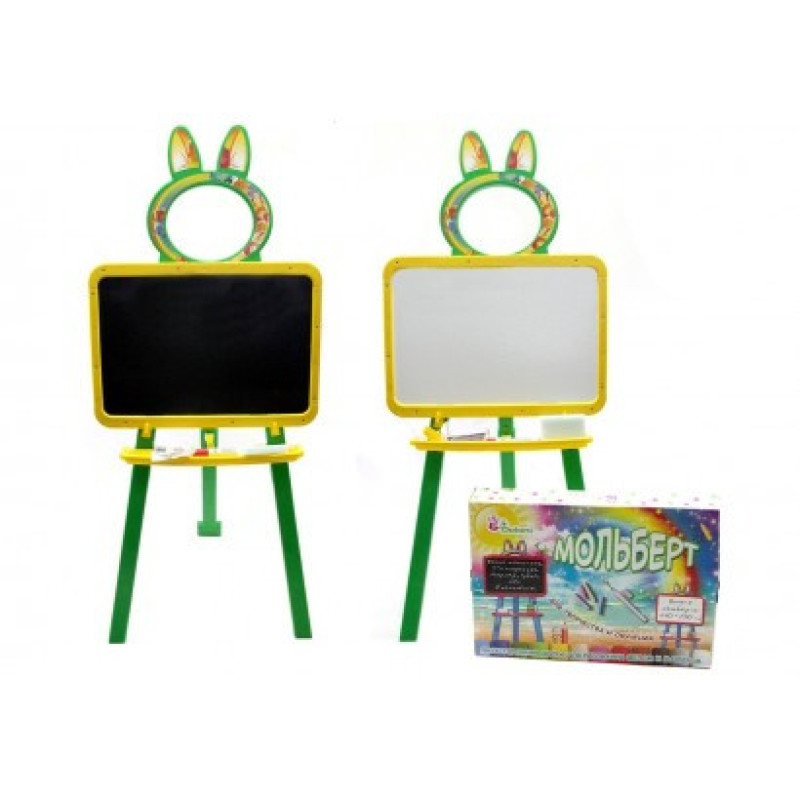 Развивающая доска для рисования магнитная 013777/2 желто-зелёная Развивающая доска для рисования магнитная 013777/2 желто-зелёная