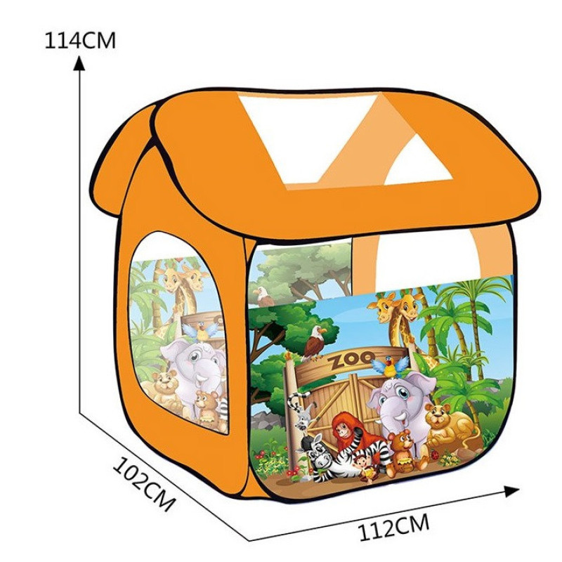 Дитячий намет-будиночок "Зоопарк" 8009ZOO 114х102х112 см