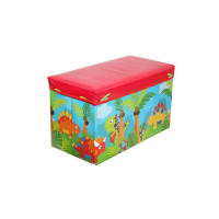 Кошик для іграшок MR 0362 пуф 61-31-35см  Динозаврики, Червоний (MR 0362-4)