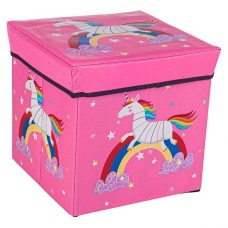 Коробка-пуфик для игрушек Единорог MR 0364-3, ,31-31-31 см