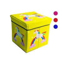 Коробка-пуф для іграшок Єдиноріг MR 0364-3,, 31-31-31 см