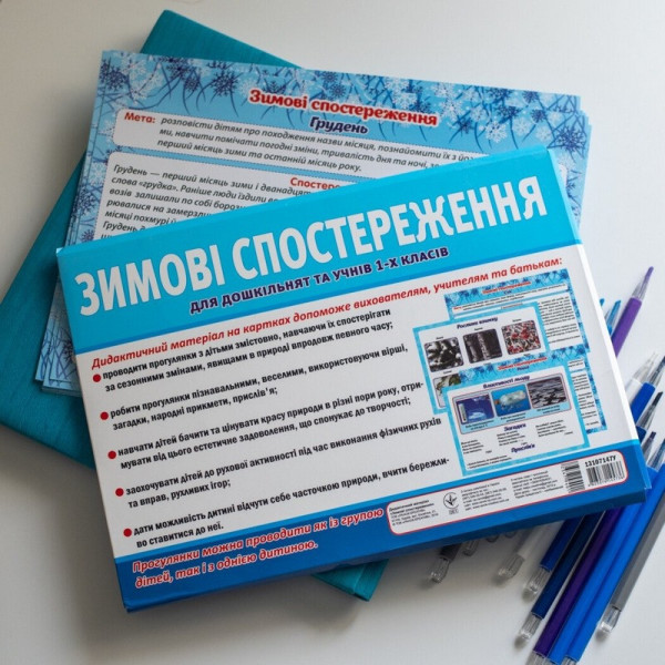 Дидактичний матеріал "Зимові спостереження" 13107147, 16 карток (13107147)