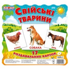 Дитячі розвиваючі картки "Домашні тварини" 13107005, 17 карток в наборі