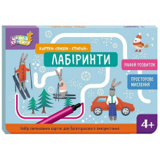 Дитячі розвивальні картки "Пиши-стирай Лабіринти" 1781001 (1781001)