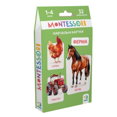 Дитячий набір навчальних карток Монтессорі "Ферма" 301233, 32 зображення (301233)