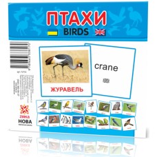 Розвиваючі картки "Птахи" (110х110 мм) 72753 укр. /англ. мовою