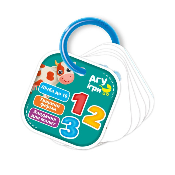 Детские обучающие карточки на кольце "Счет. Ферма" VT2000-04