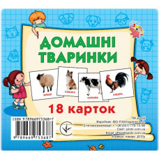 Розвиваючі картки для дітей Домашні тварини J012yD, 18 картинок (J012yD)