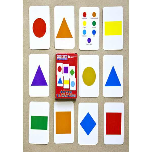 Навчальний матеріал "Фігури та кольори" 13106049  укр. мовою (13106049)
