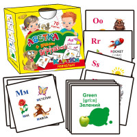 Карточки обучающие "Азбука + ENGLISH ALPHABET" Мастер MKD0019 укр(MKD0019)