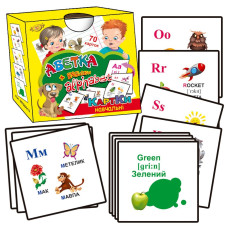 Картки навчальні "Азбука + ENGLISH ALPHABET" Майстер MKD0019 укр (MKD0019)