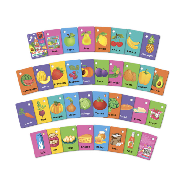 Картки на кільці "Їжа" VT5000-17 англійська мова (VT5000-17)