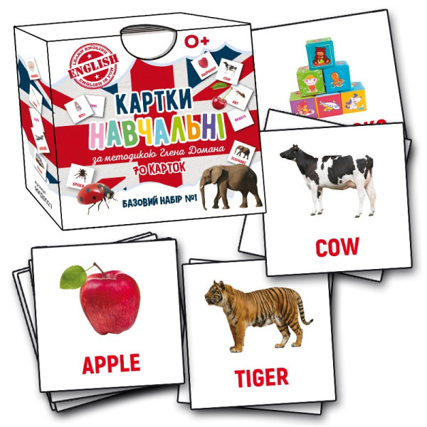 Картки навчальні Глена Домана №1 ENGLISH MKD0021, 70 карток (MKD0021)