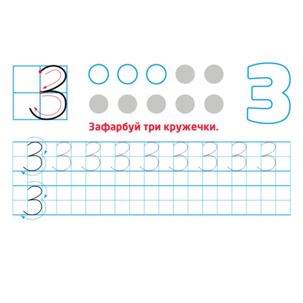 Багаторазові прописи "Цифри та числа" 1155003, 31 картка (1155003)