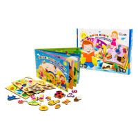 Дитяча розвиваюча "Книга на липучках" Puz-88891, 71 деталь 11 сторінок (Puz-88891)