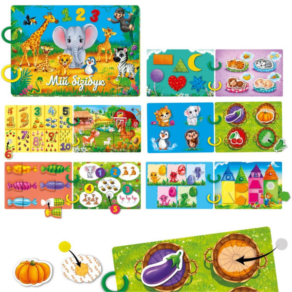 Дитяча розвиваюча книжечка "Бізі бук для малят" VT1310-07, 54 елемента (VT1310-07)