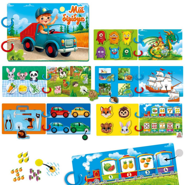 Дитяча розвиваюча книжечка "Бізі бук для хлопчиків" VT1310-10, 51 елемент (VT1310-10)